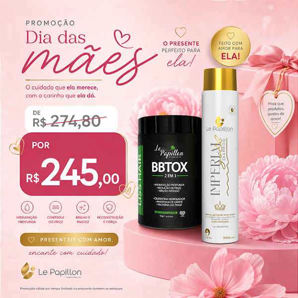 Kit 4 BBtox + Shampoo Imperial