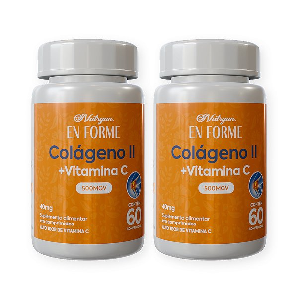 Colágeno Tipo II + Vitamina C - Kit com 02