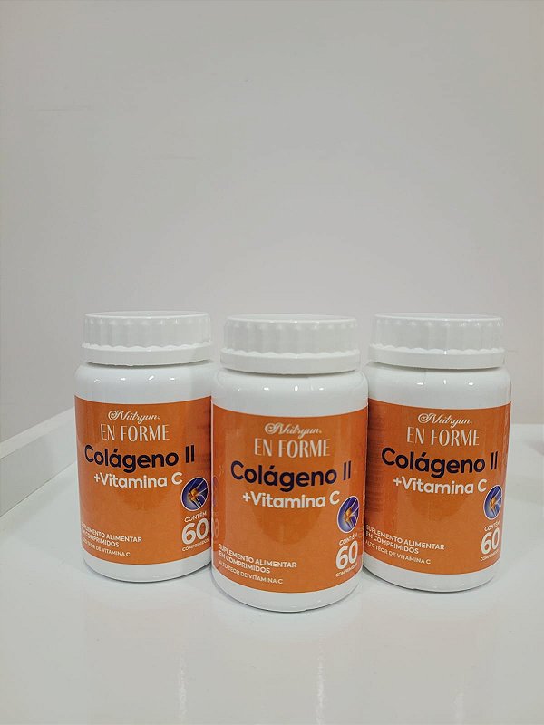 Colágeno Tipo II + Vitamina C - Kit com 03