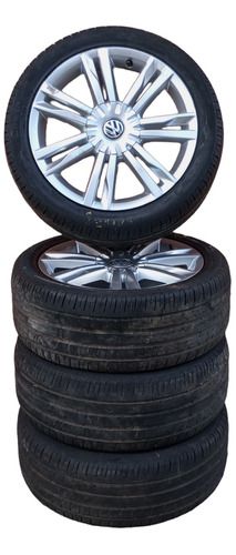 Jogo Roda Boa Pneu Meia Vida Vw Golf Tsi 2015 225 45 17