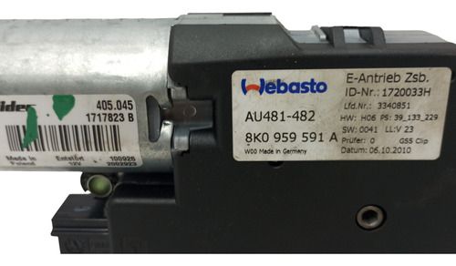 Motor Teto Solar Audi A4 2009 2010 2011