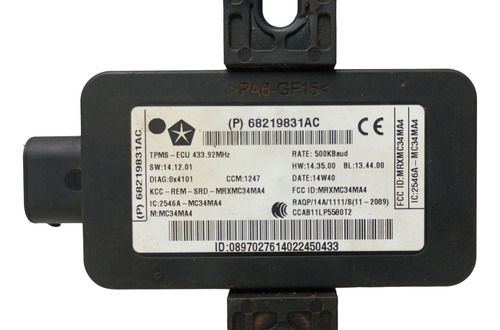 Módulo Sensor Pressão Pneu Jeep Grand Cherokee 2015 2017