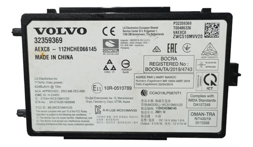 Módulo Carregador Indução Volvo Xc40 Recharge 2022 2023
