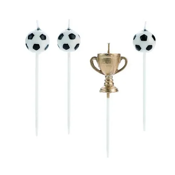 Vela Futebol Taça c/5 unid. Silver Festas / Mais Festa
