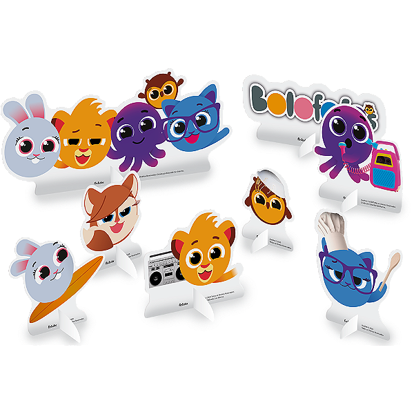 Decoração de Mesa Festa Bolofofos 15cm x 15cm c/8 unid. Festcolor  / Mais Festa