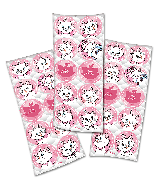 Adesivo Redondo P/ Lembrancinhas Marie c/30 unid. Festcolor / Mais Festa