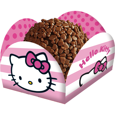 Porta Forminha para Doces Festa Hello Kitty c/40 unid. Festcolor / Mais Festa