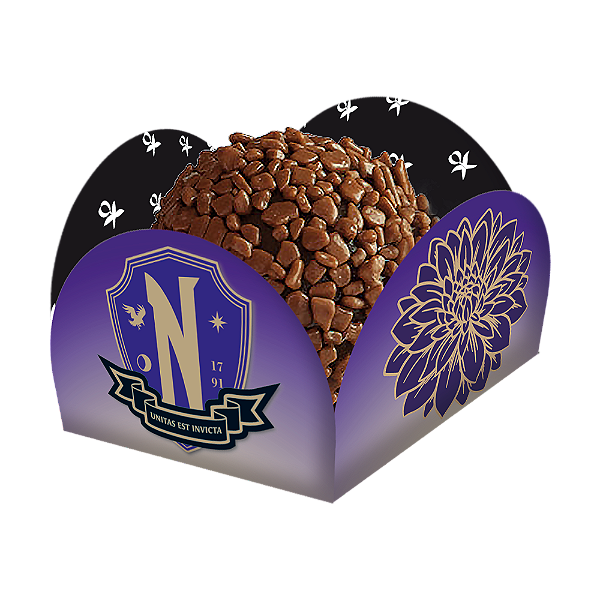 Porta Forminha para Doces Festa Wandinha c/40 unid. Festcolor / Mais Festa