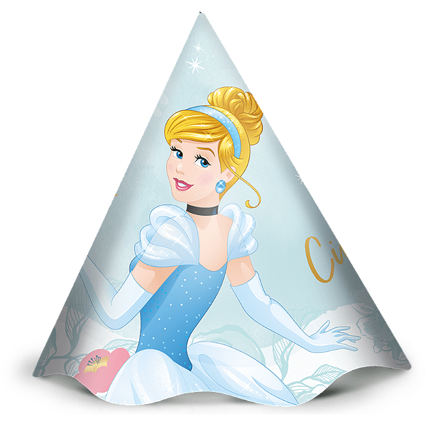 Chapéu de Aniversário Festa Cinderela Clássica c/12 unid. Regina / Mais Festa