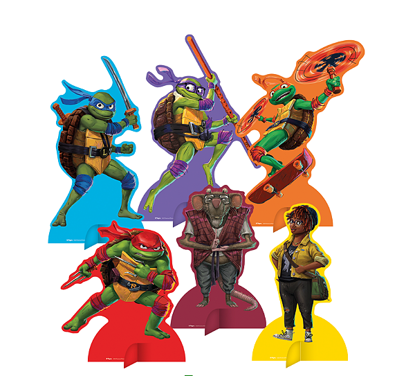 DECORACAO DE MESA TARTARUGAS NINJAS C/6 UN Regina /  Mais Festa