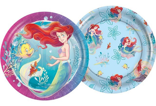 Prato Papel Festa Ariel  Disney 180ml c/08 unid. Regina / Mais Festa