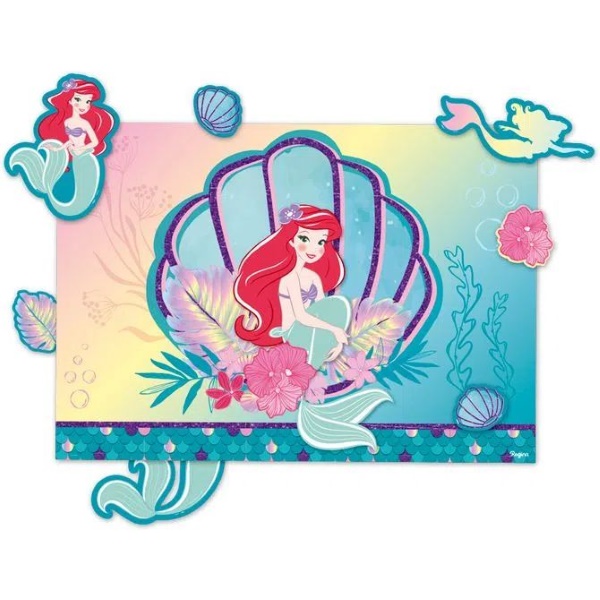 Kit Decorativo Ariel - 64x45cm + Personagens Destacáveis Regina / Mais Festa