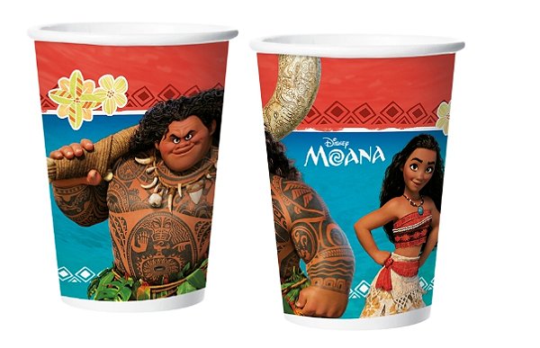 Copo Papel Moana 180ml c/8 unid. Regina / Mais Festa