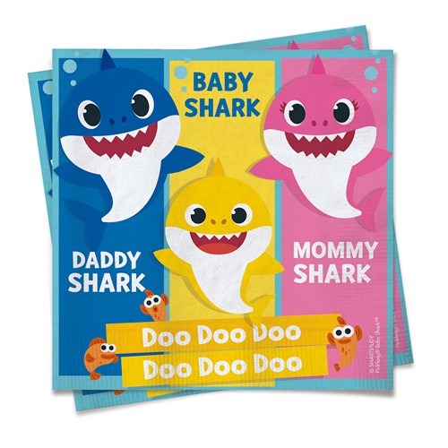Guardanapo Baby Shark 25x25cm C/ 20 Unidades - Cromus