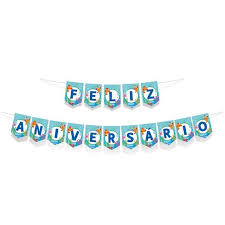 Faixa Decor. De Aniversário Baby Shark C/01 Unid. Cromus