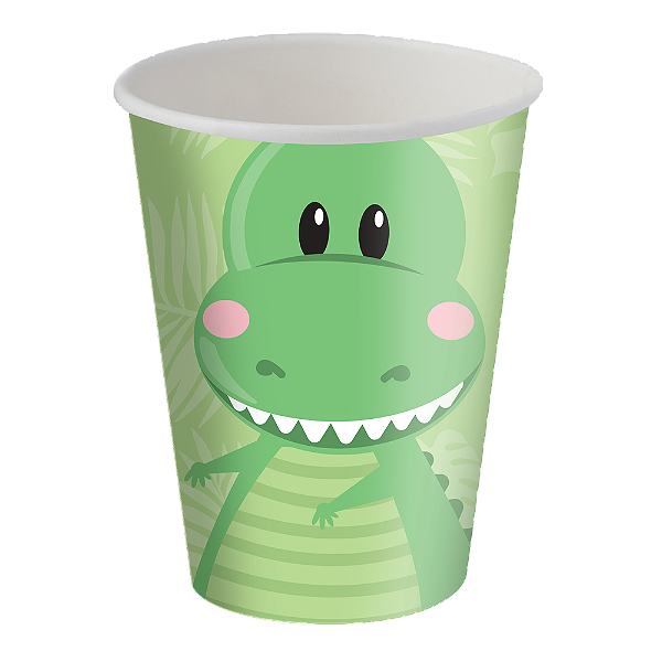 Copo Papel Festa Dino Baby 200ml c/8 unid. Festcolor / Mais Festa