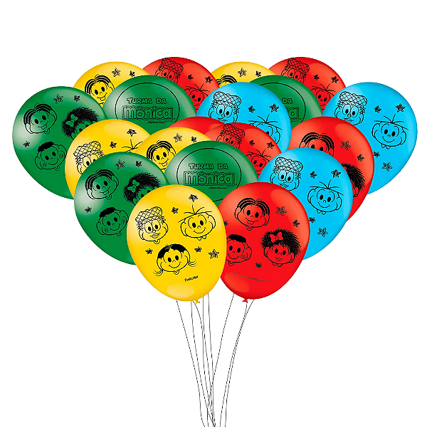 Balão Turma da Monica New C/ 25 Unidades - 9" - Festcolor
