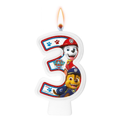 Vela Numeral Patrulha Canina Core Número 3 (115530.0)