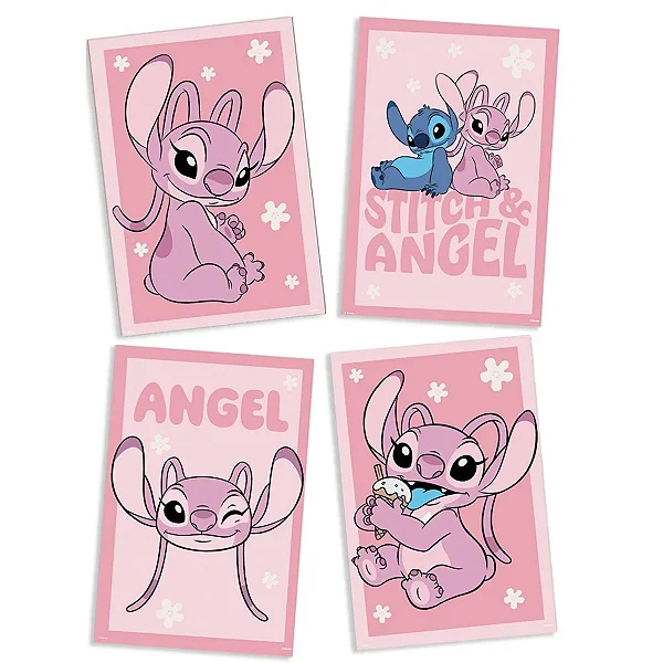Quadros Decorativos Angel Stitch New C/ 04 Unidades (1129830)