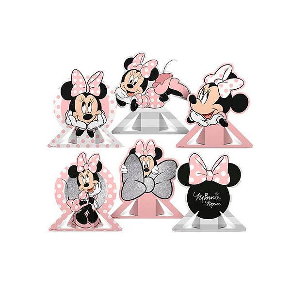 Decoração de Mesa Minnie Rosa C/06 Unidades (1188798)