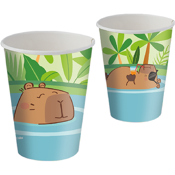 Copo Capivara 200ml C/08 Unidades