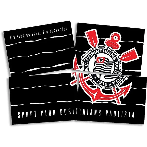 Painel 4 Laminas Corinthians (110849 )