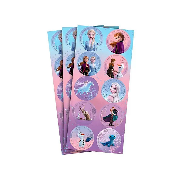 Adesivo Redondo Frozen C/30 Unidades (117427.4)