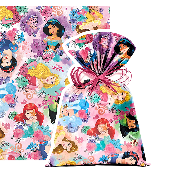 Saco Pra Lembrancinha Palace Garden Princesas 25x37 C/40 Unidades (9900895)