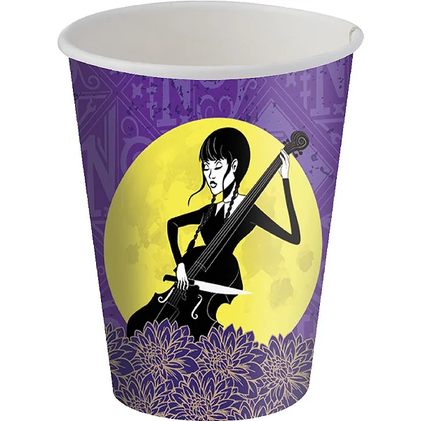 Copo Papel Wandinha 200ml C/08 Unidades (111121)