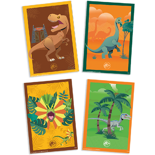 Quadros Decorativos Jurassic Play C/04 Unidades (112690)