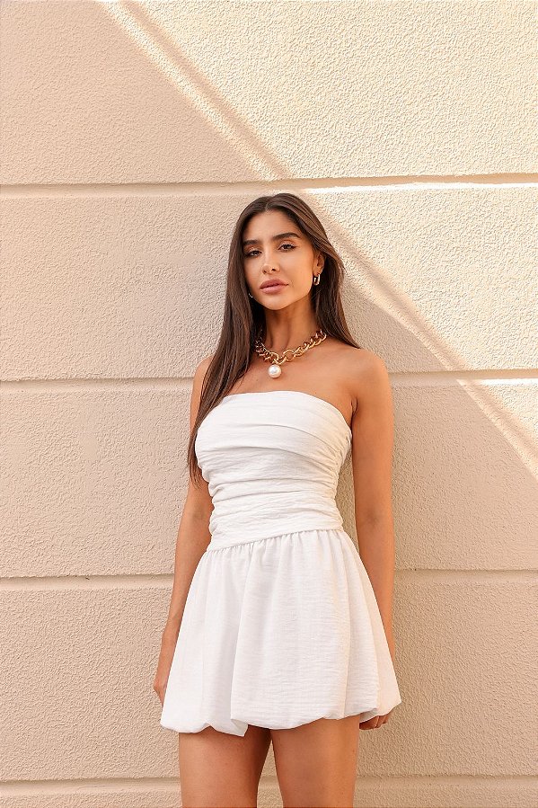 Vestido TQC Balonê Branco