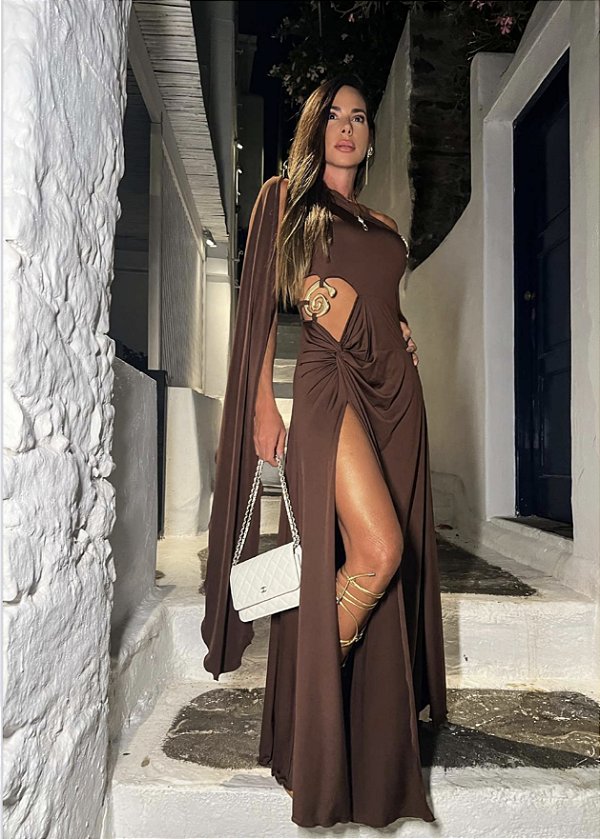 Vestido Maya Marrom