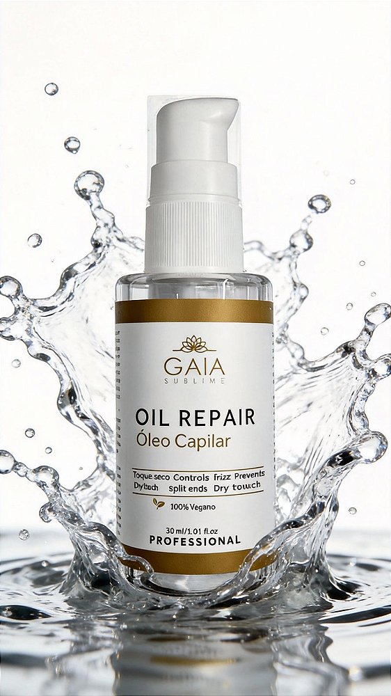 Oil Repair Gaia Sublime 30ml | Óleo Reparador para Todos os Tipos de Cabelo – Brilho Intenso e Proteção Completa com Toque Seco