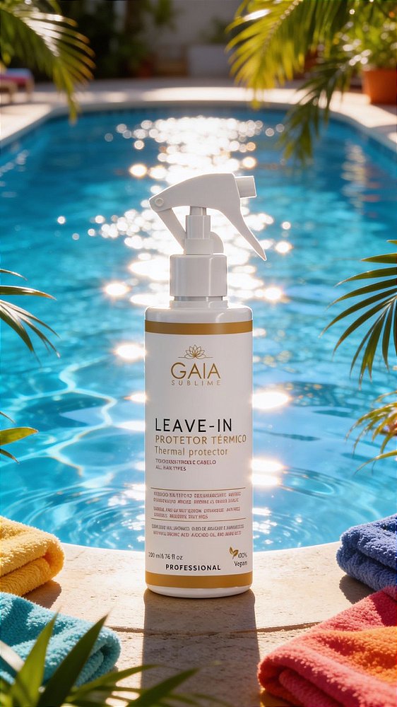 Leave-in Vegano Gaia Sublime | Proteção Solar, Chapinha, Secador, Brilho, Hidratação e Desembaraço