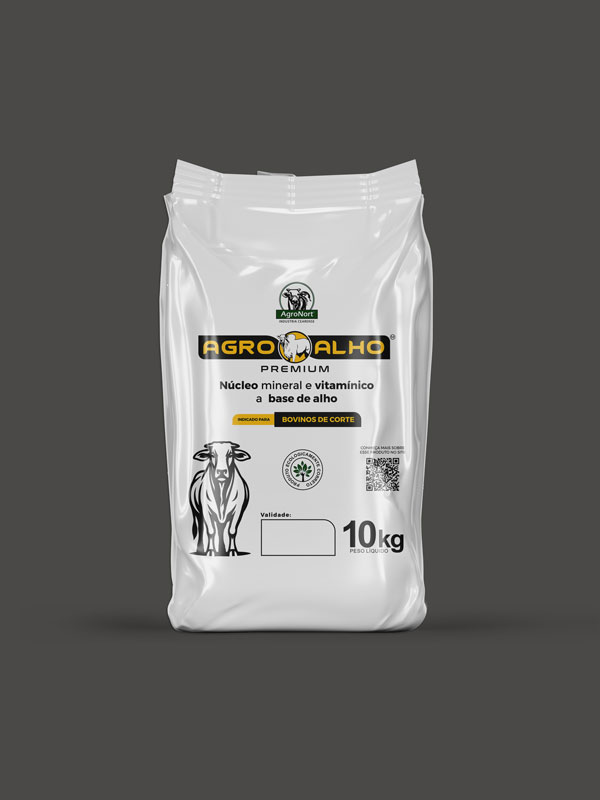 Agroalho Premium - Núcleo Mineral e Vitamínico a Base de Alho - Saco 10kg