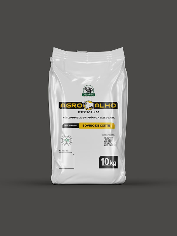 Agroalho Premium - Núcleo Mineral e Vitamínico a Base de Alho - Saco 10kg