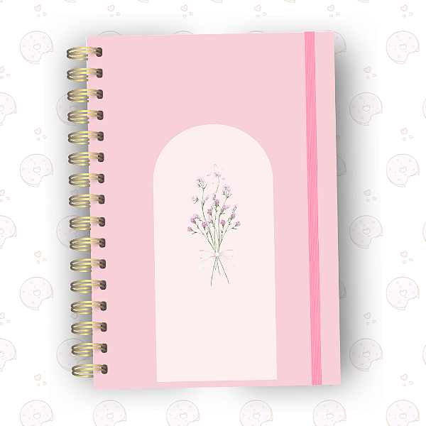 Caderno Laço Luvie Pink | A5 ou Colegial | Fixo ou Reposicionável