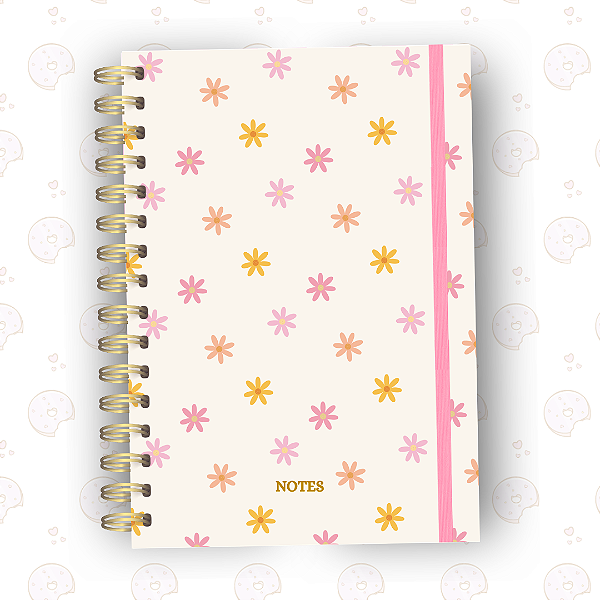 Caderno Flowers | A5 ou Colegial | Fixo ou Reposicionável