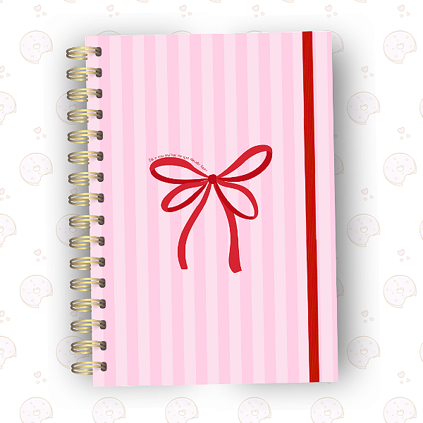 Caderno Laço Vermelho | A5 ou Colegial | Fixo ou Reposicionável