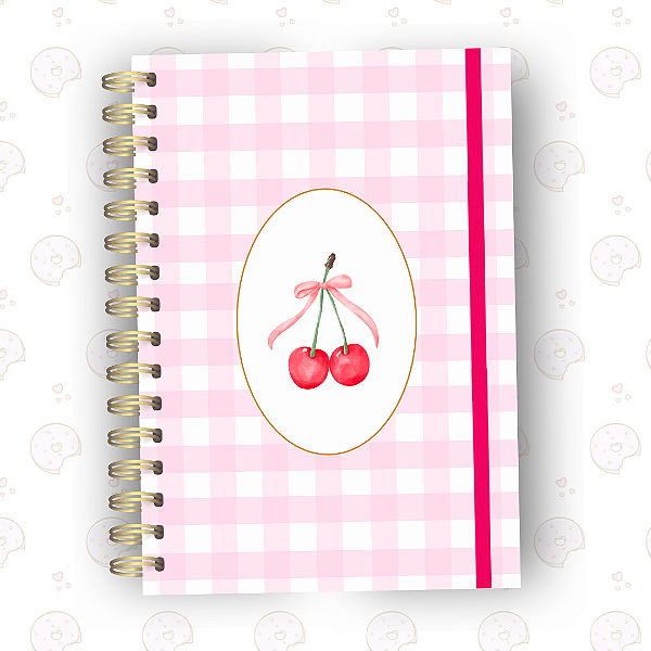 Caderno Cereja | A5 ou Colegial | Fixo ou Reposicionável