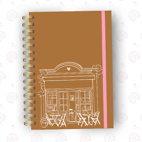 Caderno Amélie Marrom | A5 ou Colegial | Fixo ou Reposicionável