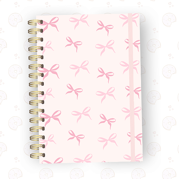 Caderno Laços Chérie | A5 ou Colegial | Fixo ou Reposicionável