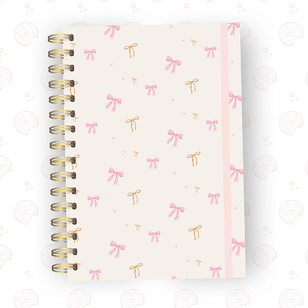 Caderno Laços Amore | A5 ou Colegial | Fixo ou Reposicionável