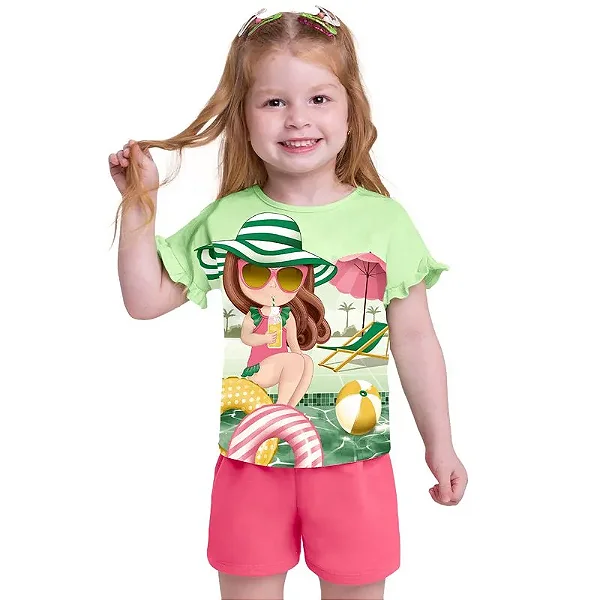 Conjunto Infantil Feminino Menina na piscina Kyly