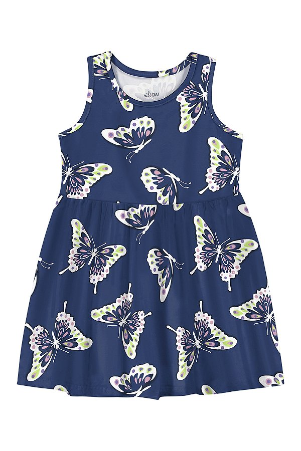 Vestido infantil borboletas Elian