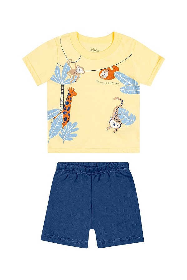 Conjunto infantil masculino bichos da floresta Elian