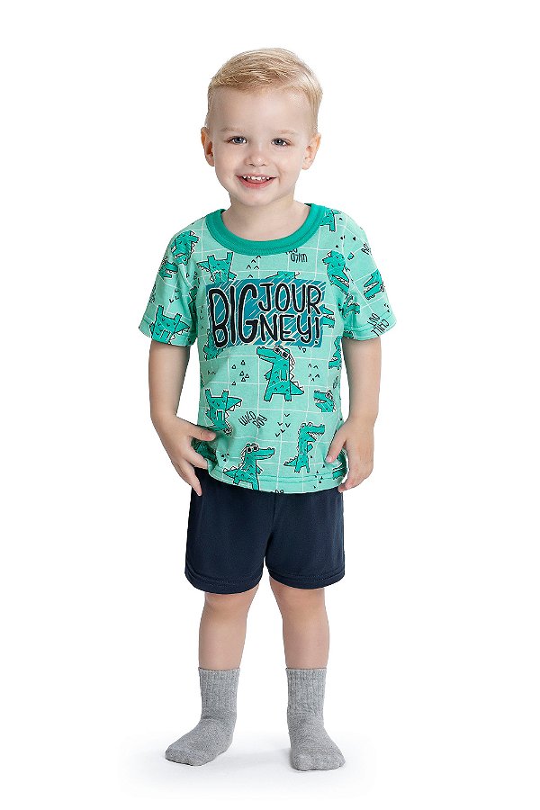 Pijama Infantil Masculino Dinossauro Elian