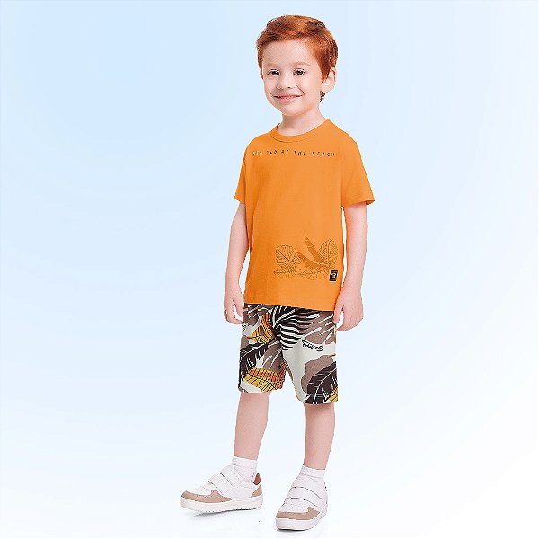 Conjunto Infantil Masculino 100% algodão FAKINI