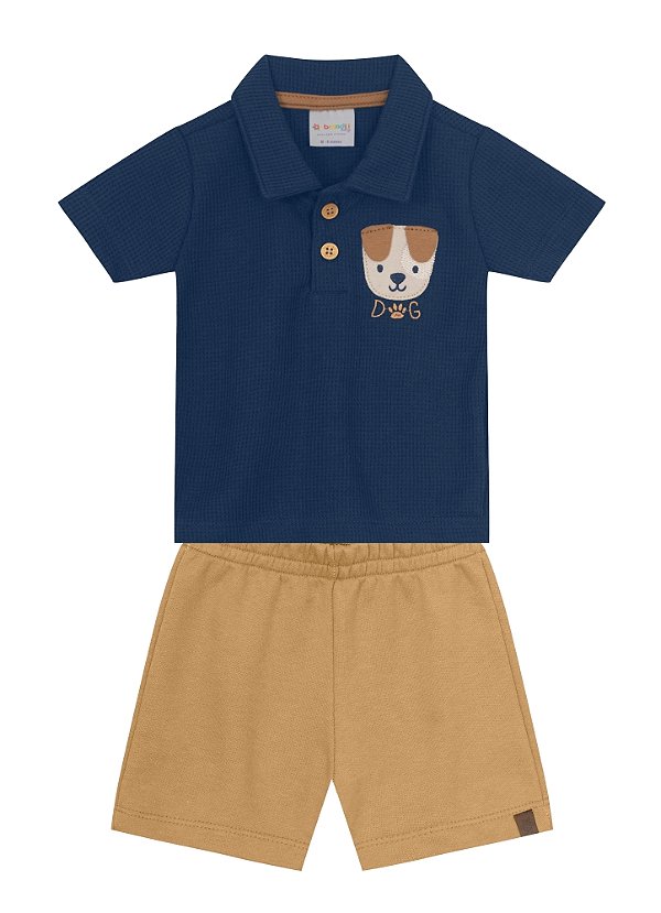 Conjunto Infantil Masculino Polo Brandili Mundi