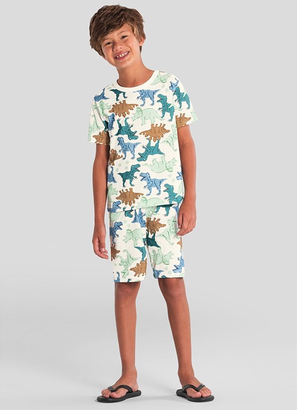 Pijama infantil menino de dinossauro Brandili